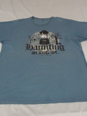 COLONIAL WILLIAMSBURG GHOST TOUR HAUNTING ON DOG ST BLUE XL T-SHIRT L544
